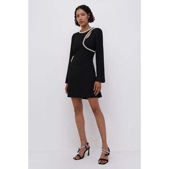 JONATHAN SIMKHAI KATHARINE DIAMANTE MINI DRESS - Picture 1 of 14